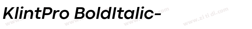 KlintPro BoldItalic字体转换